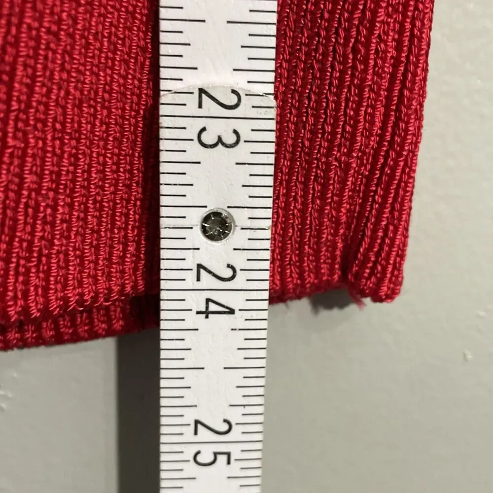 White House Black Market Red Open Knit Sweater Vest Women’s M – Sleeveless Layer